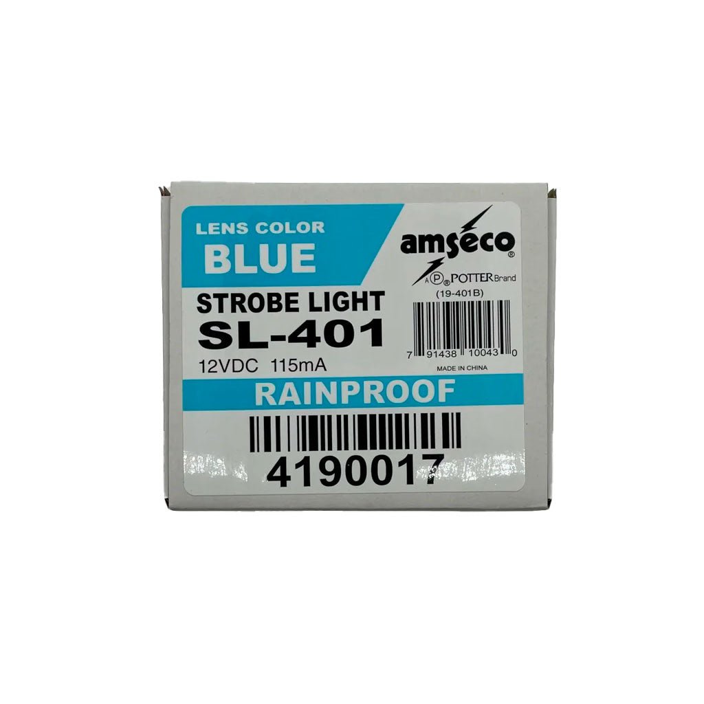 Potter SL-401-B strobe with blue lens, professional photography flash for enhanced lighting effects.