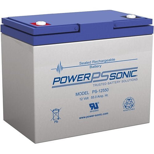 Power Sonic PS - 12550B Battery 12V 55.0AH - The Fire Alarm Supplier