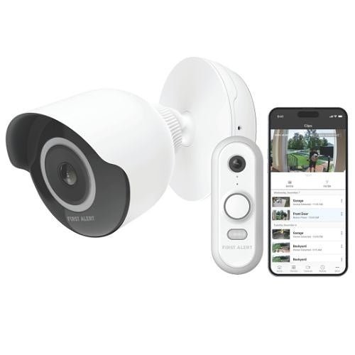 First Alert CAMWE - WO VX3 2MP HD Outdoor Camera, White