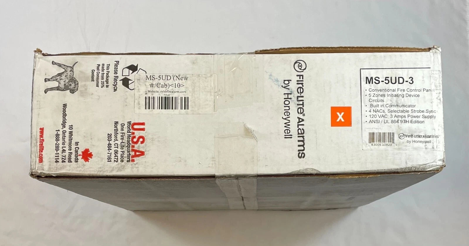 Fire-Lite MS-5UD-3 Five Zone Fire Alarm Control Panel - The Fire Alarm Supplier