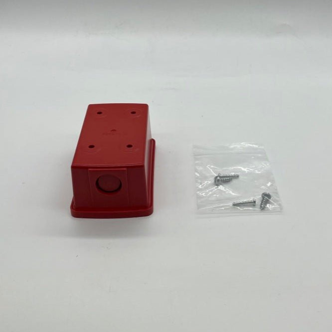 Red Siemens SL2SBB-R back box wall mount, durable electrical backbox for secure wiring and installation.
