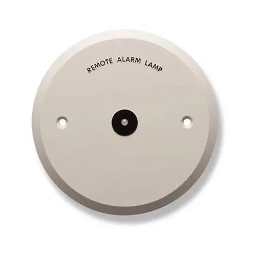 Siemens ILED-XC intelligent ceiling-mounted fire alarm lamp with integrated LED indicator and sleek white housing.