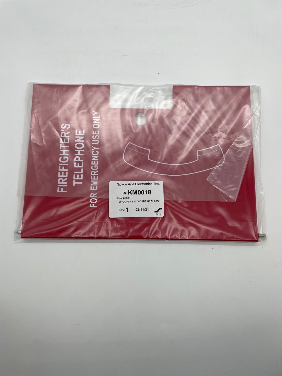 Space Age FC00542 fire alarm with break glass door, emergency alarm device for safety and security.