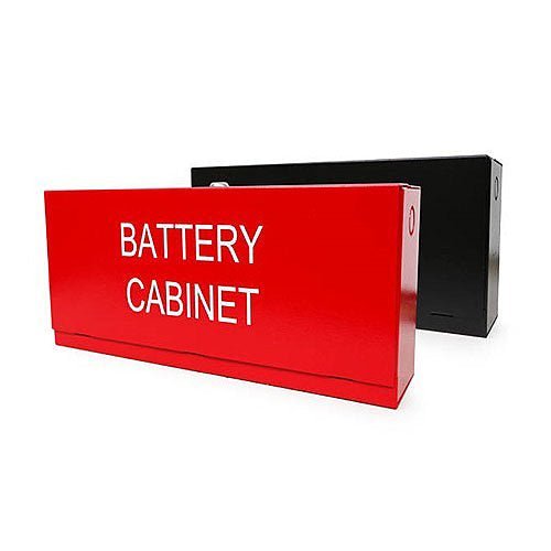 Space Age SSU00505 MBC Mini Battery Cabinet, Red - The Fire Alarm Supplier