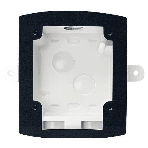 White metal wall mount outdoor back box by System Sensor, designed for secure electrical installations.