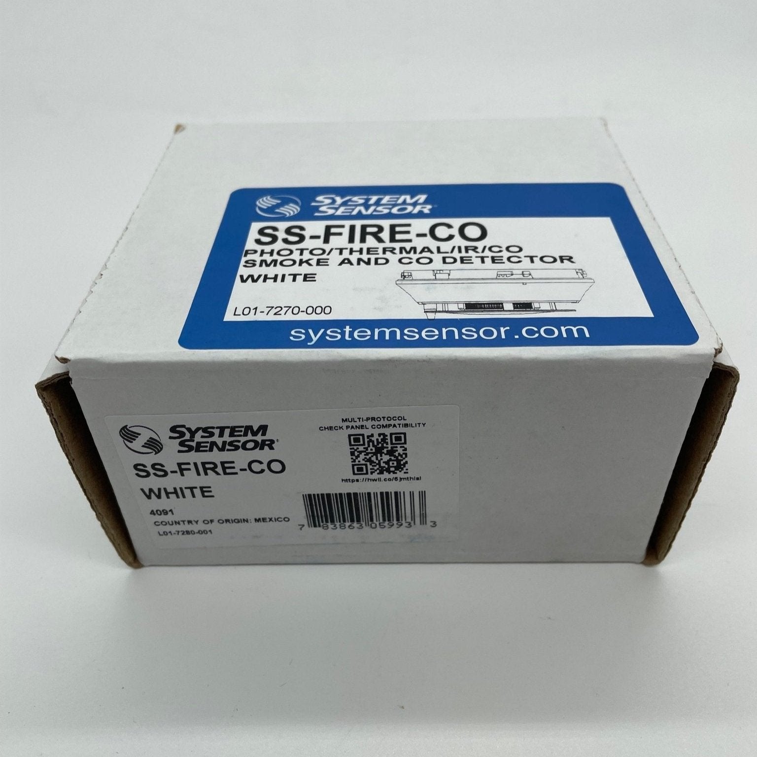 System Sensor SS-FIRE-CO smoke and carbon monoxide detector with multi-criteria fire and CO sensing technology.