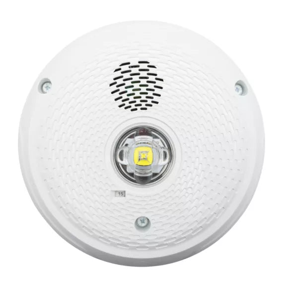 System Sensor PC2WKLED - P Ceiling - Mounted Horn Strobe, "PLAIN", White - The Fire Alarm Supplier