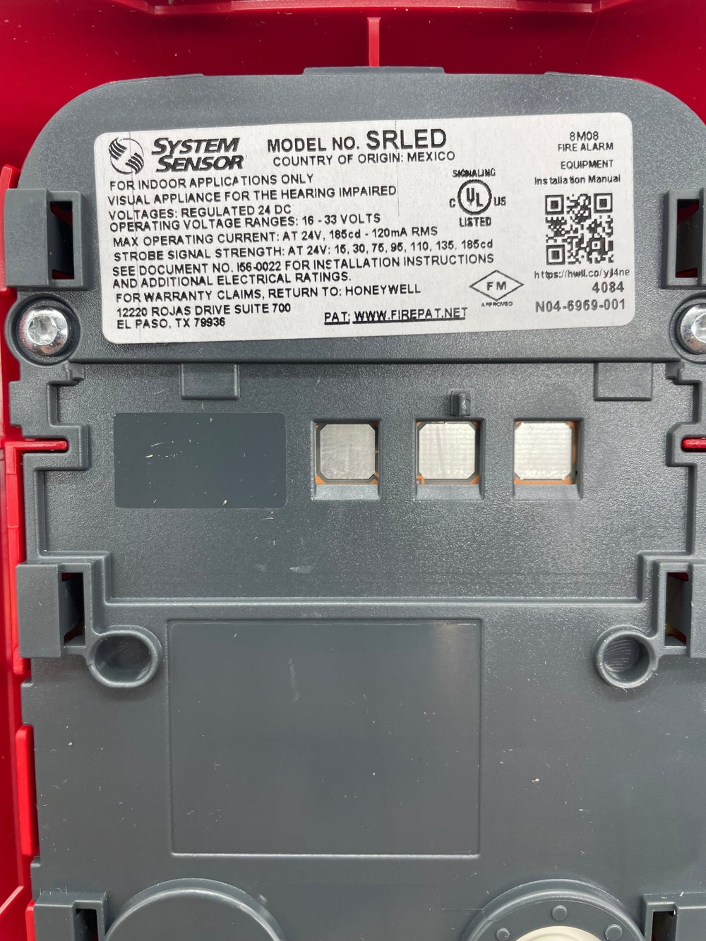 System Sensor SRLED Wall-Mount Strobe (Replaces SRL) - The Fire Alarm ...