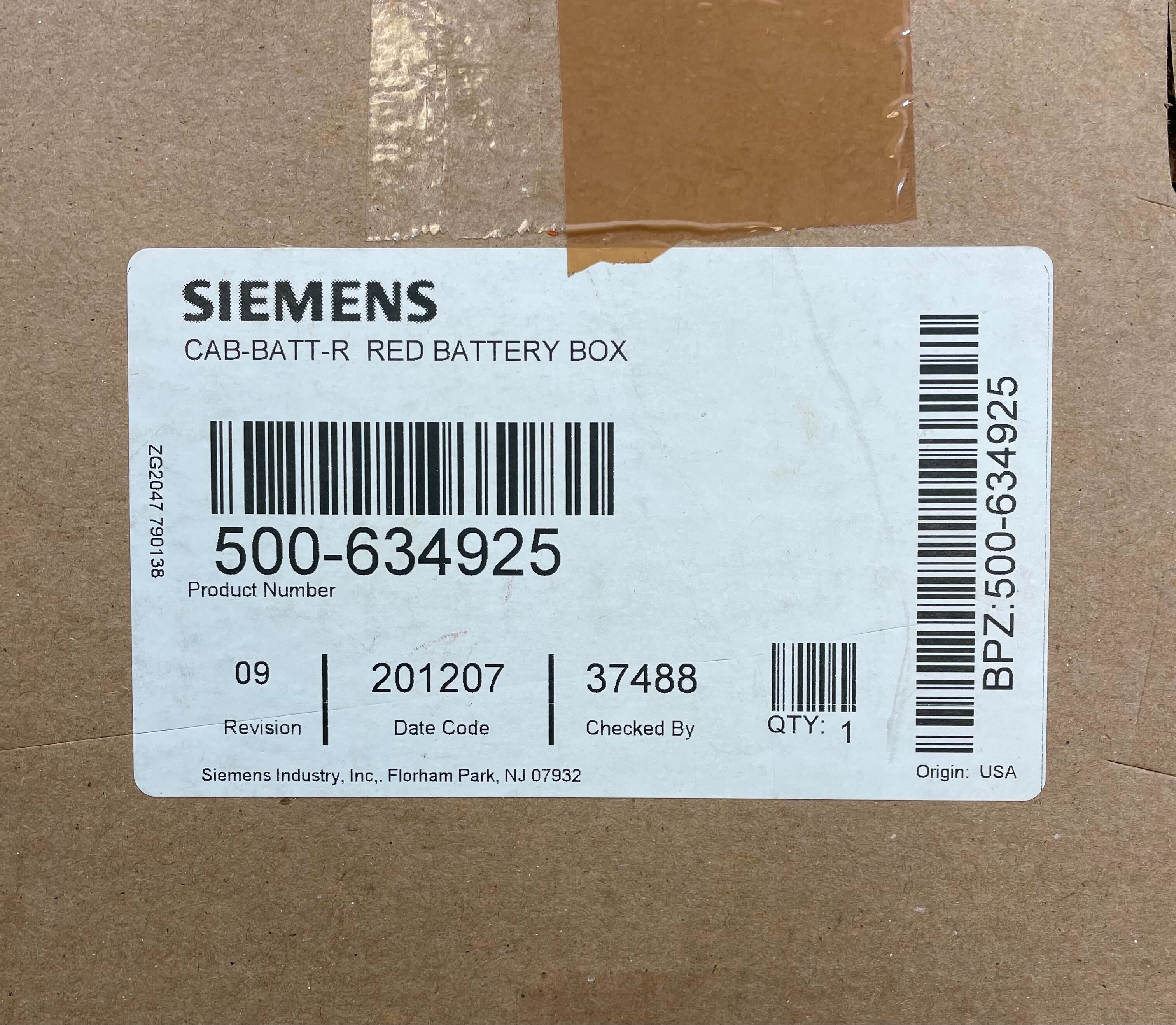 Siemens CAB-BATT-R Battery Box (500-634925)