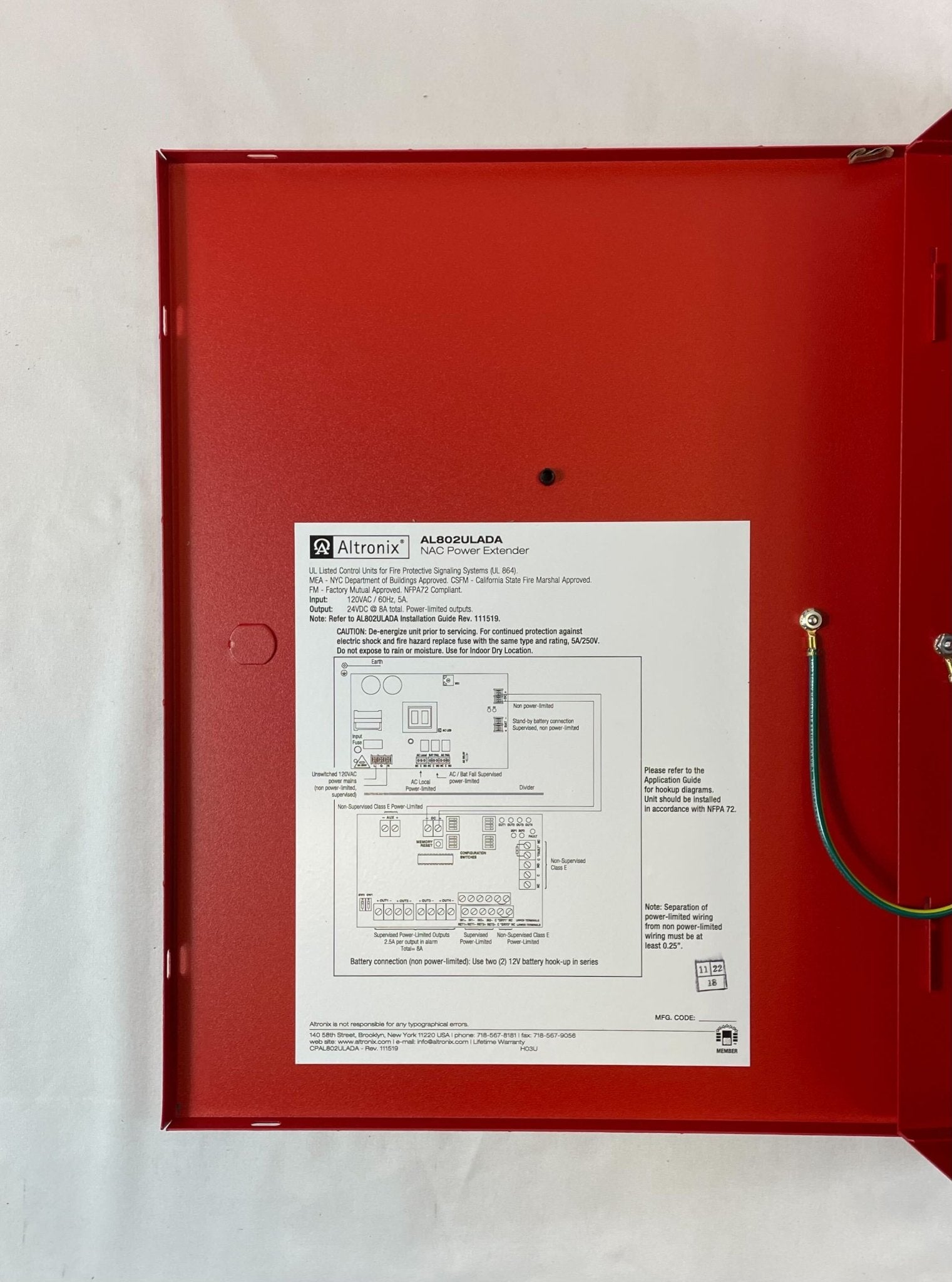 Altronix AL802ULADA Remote NAC Power Extender - The Fire Alarm Supplier