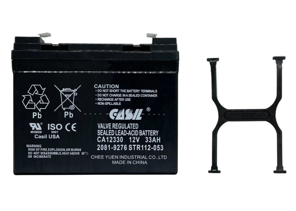 Casil 2081-9276 12V 33Ah battery with black casing and terminal posts for automotive or backup power applications