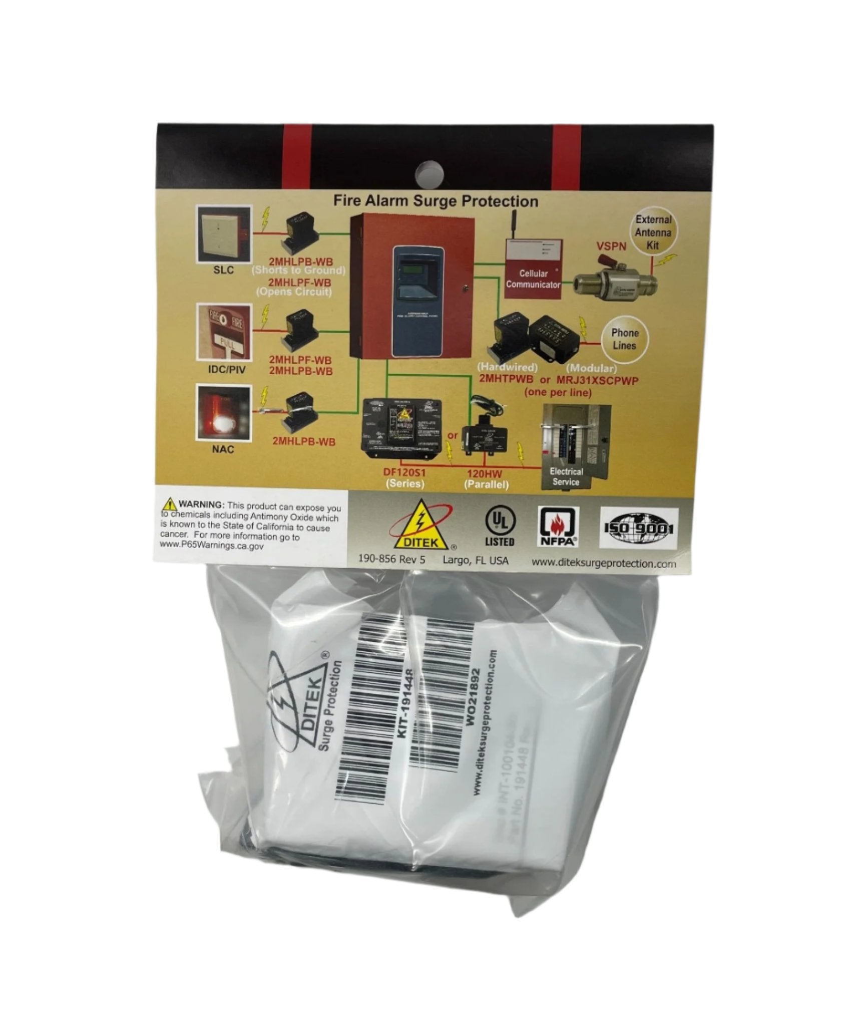 DITEK DTK-2LVLPF 2 Pair 24V SLC Surge Protection - The Fire Alarm Supplier