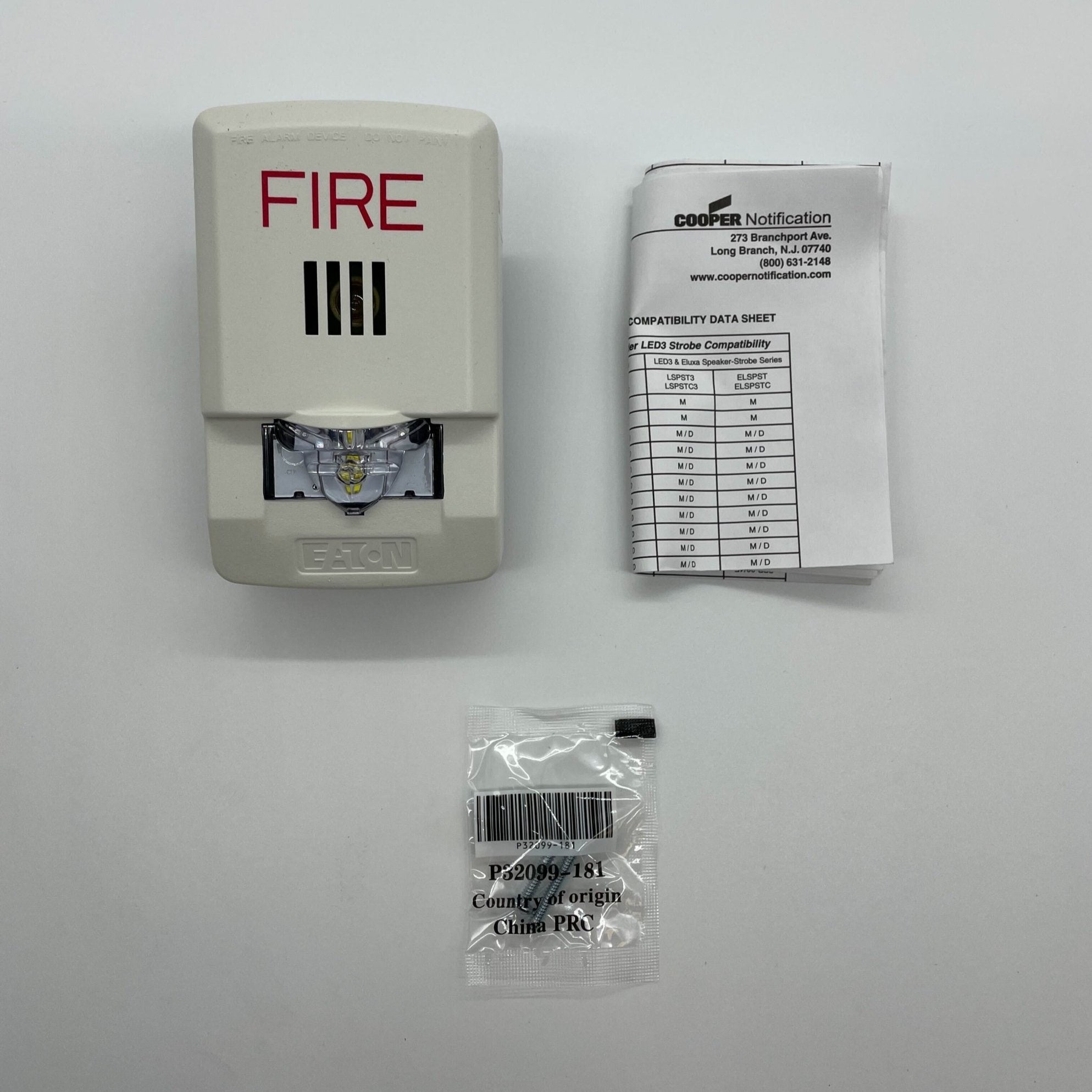 Eaton Wheelock LHSW3 Exceder LED3 horn strobe with bright warning light and durable housing for fire alarm systems