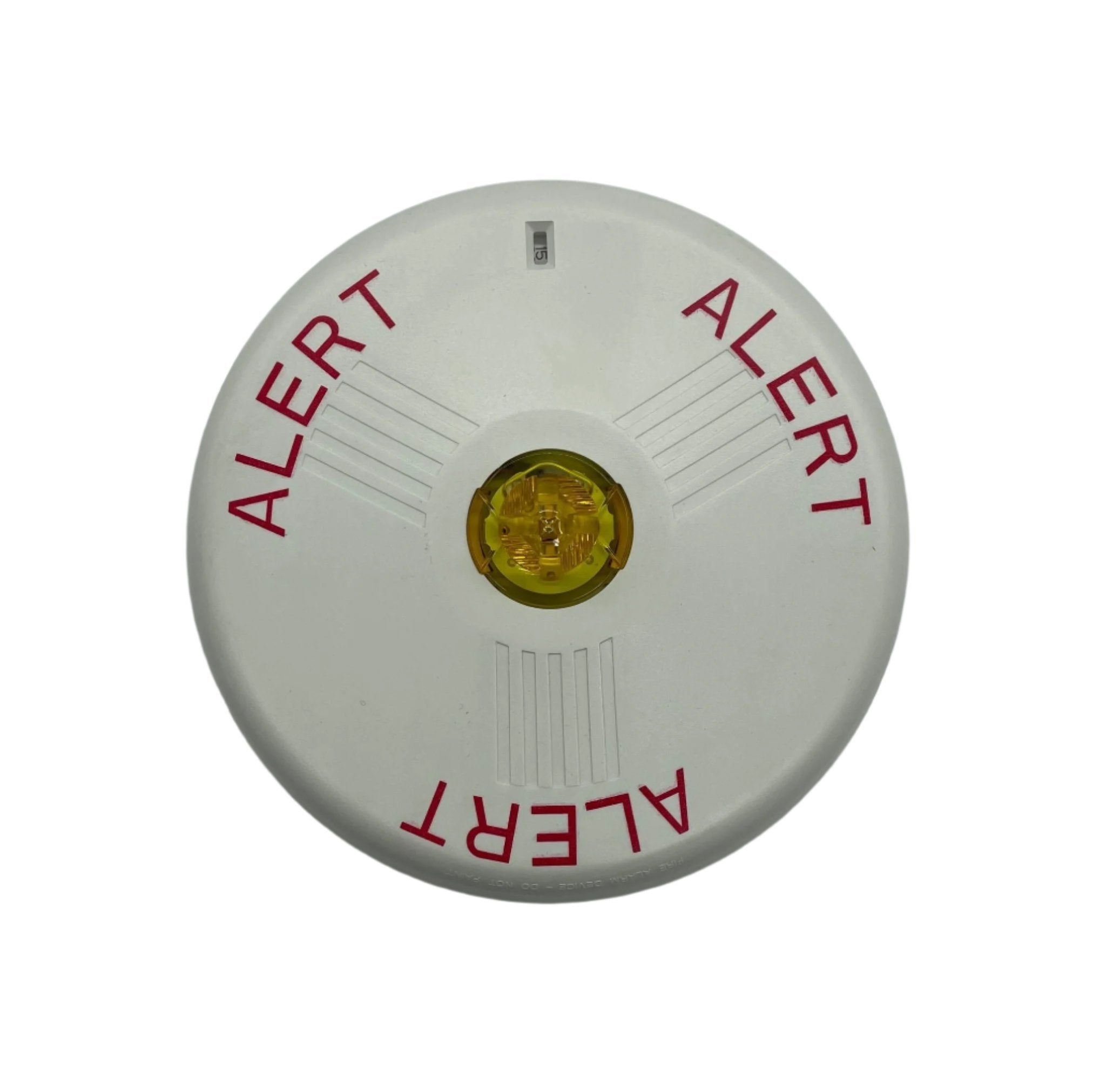Eaton Wheelock Exceder LED3 Strobe light with red lens and mounting base, designed for emergency warning and signaling.