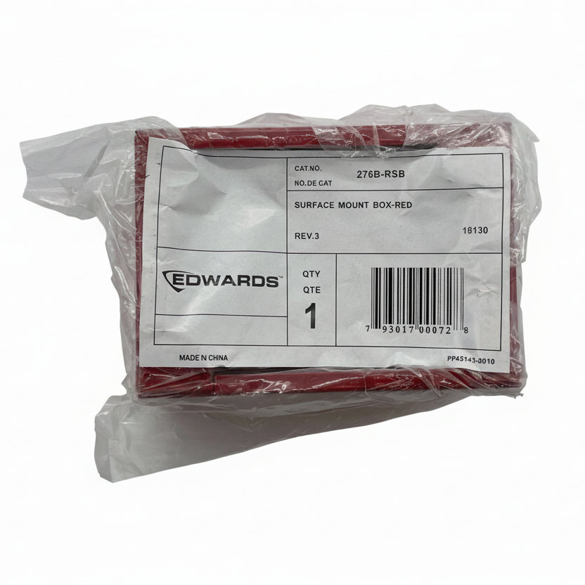 Edwards 276B-RSB Surface Mount Back Box-Red