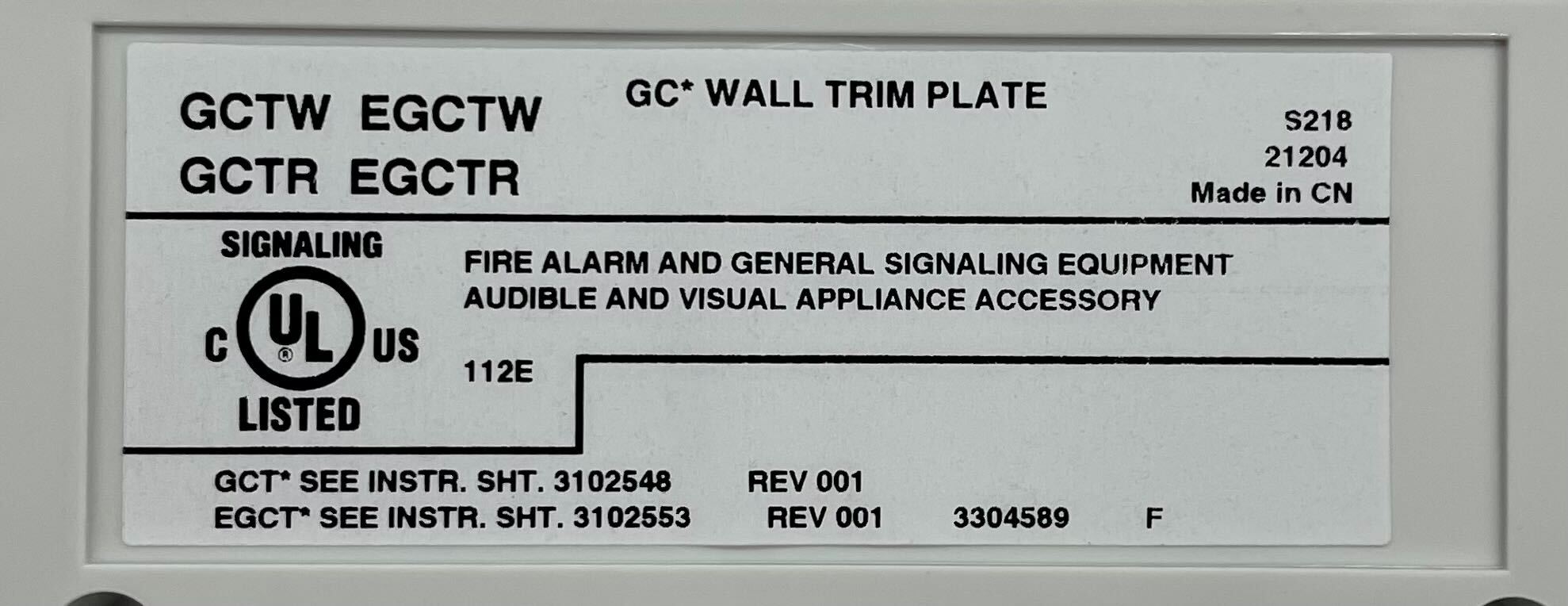 Edwards GCTW - The Fire Alarm Supplier