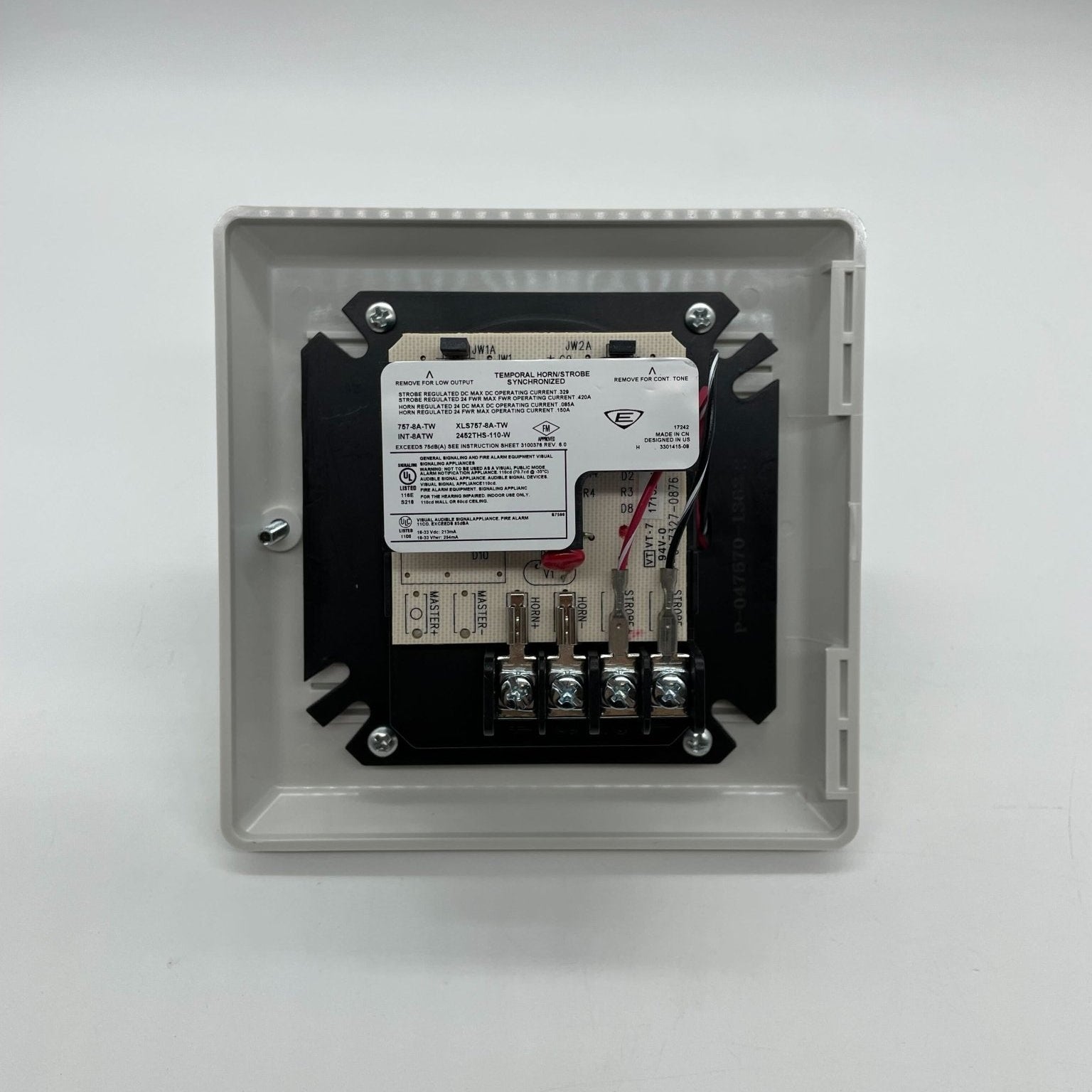 Edwards 757-8A-TW 110 Cd Temporal Horn Strobe - The Fire Alarm
