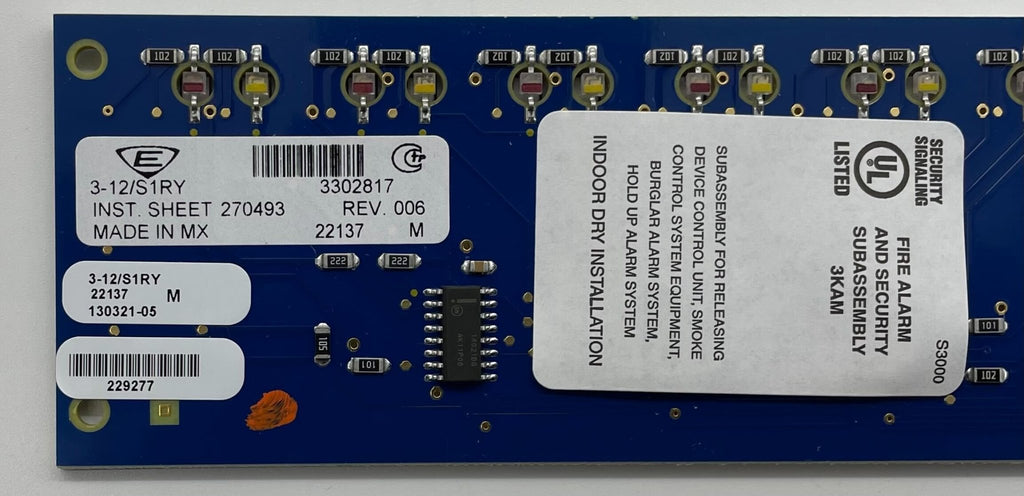 Edwards Key Switch Led Edwards 3-12/S1RY LED Display Control Module - The Fire Alarm Supplier