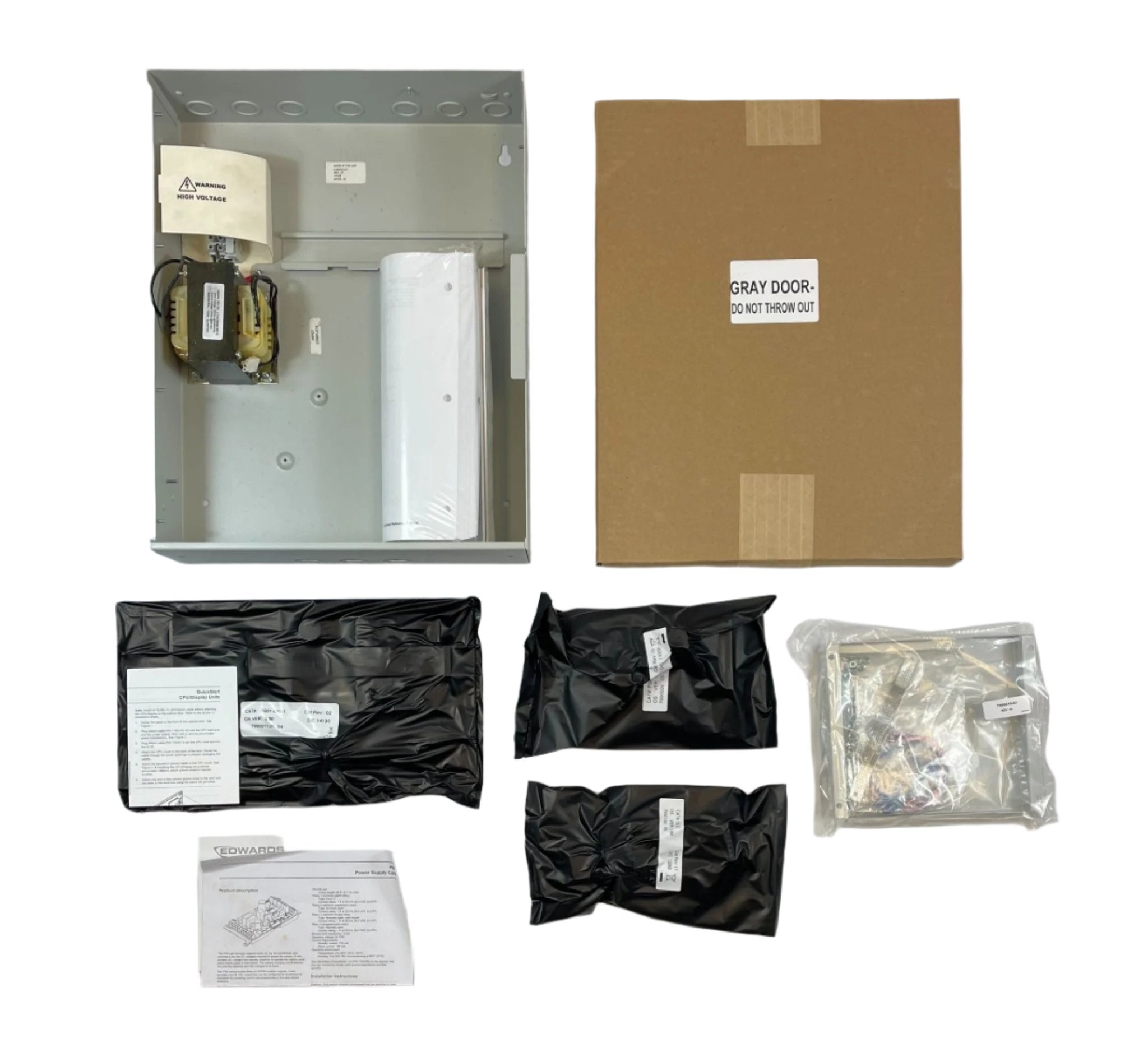 Edwards QS1-1-G-2 Single Loop System, Gray Enclosure, 230V Transformer - The Fire Alarm Supplier