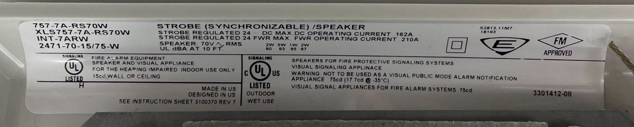 Edwards 757-7A-RS70W - The Fire Alarm Supplier