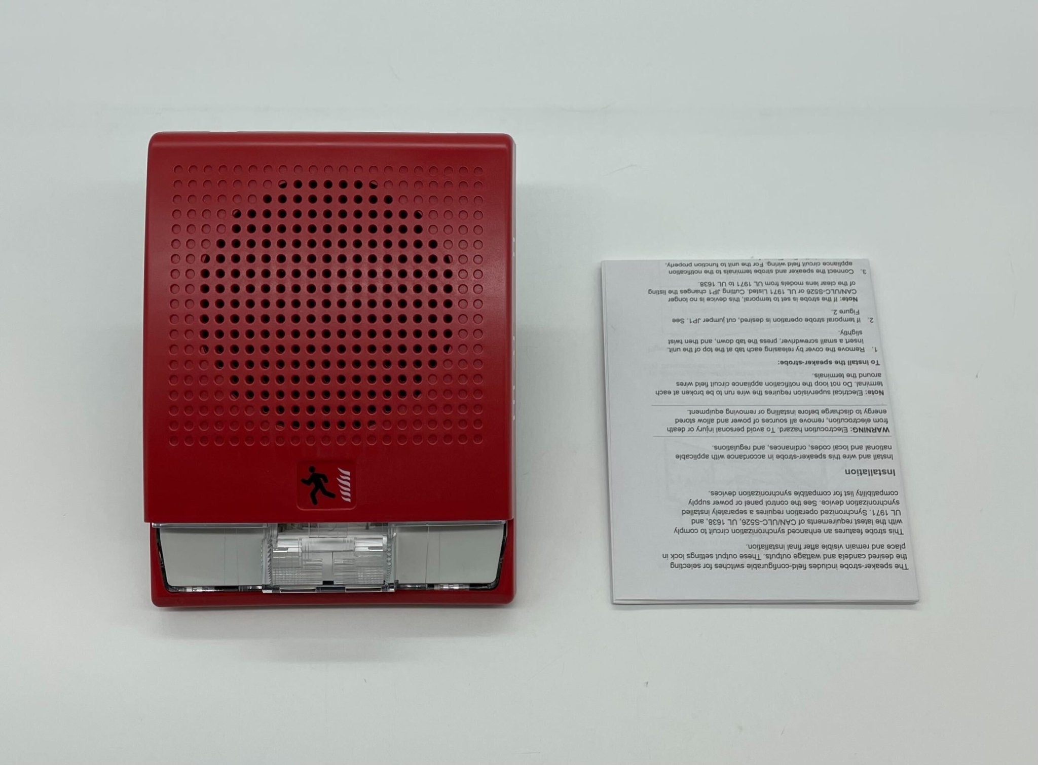 Edwards Genesis G4HFRF-S7VMC high-fidelity wall speaker strobe with sleek design and visible speaker grille in the image.