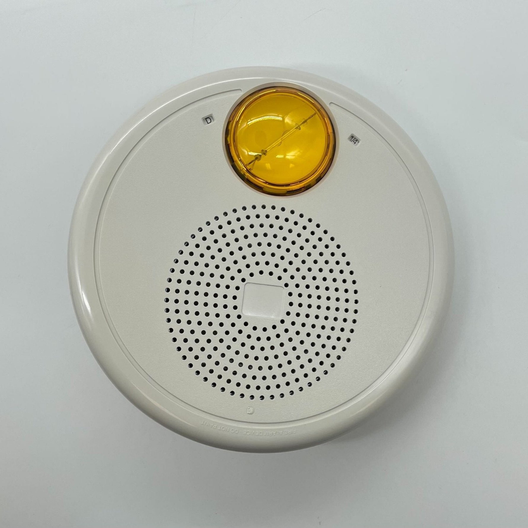 Edwards GCWN-S2VMHA GC ceiling 25V speaker mounted in ceiling with white grille and compact design.