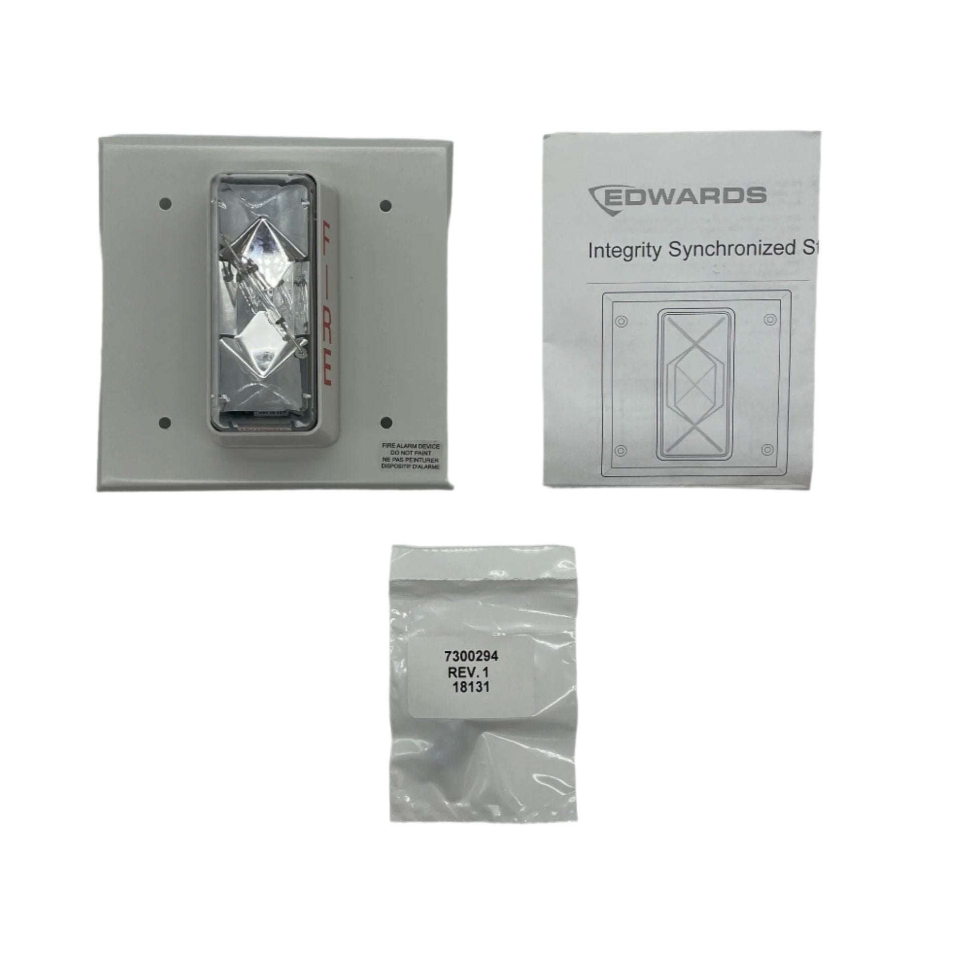Edwards 405-7A-TW strobe light with a sleek, industrial design, mounted on a metal fixture for visibility and safety.