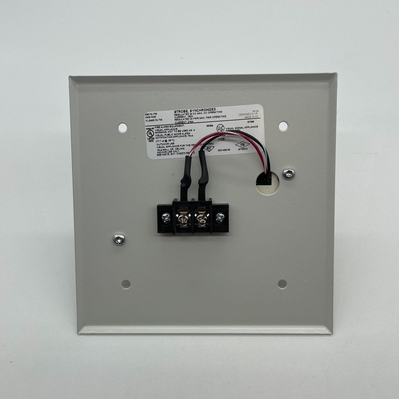 Edwards 405-7A-TW strobe light with clear lens and metallic housing, used for industrial signaling and illumination.