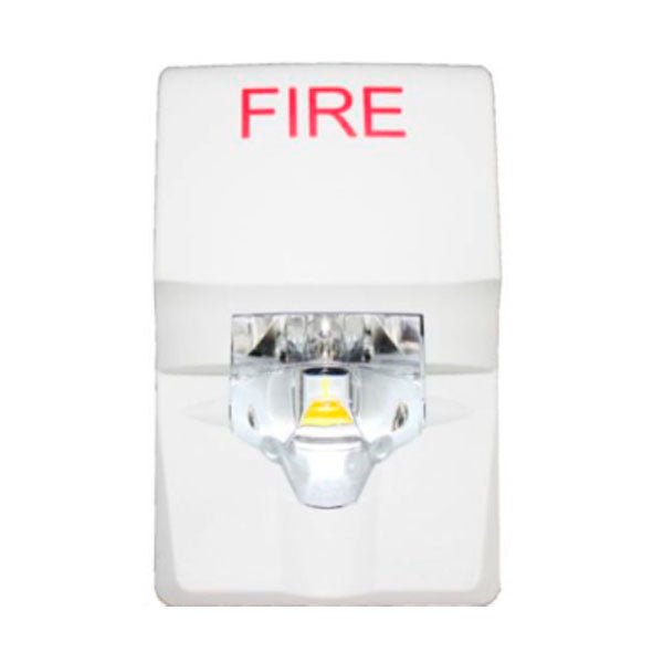 Edwards G1VWF Compact Wall Strobe mounted on wall, featuring bright flashing light for safety and warning applications.