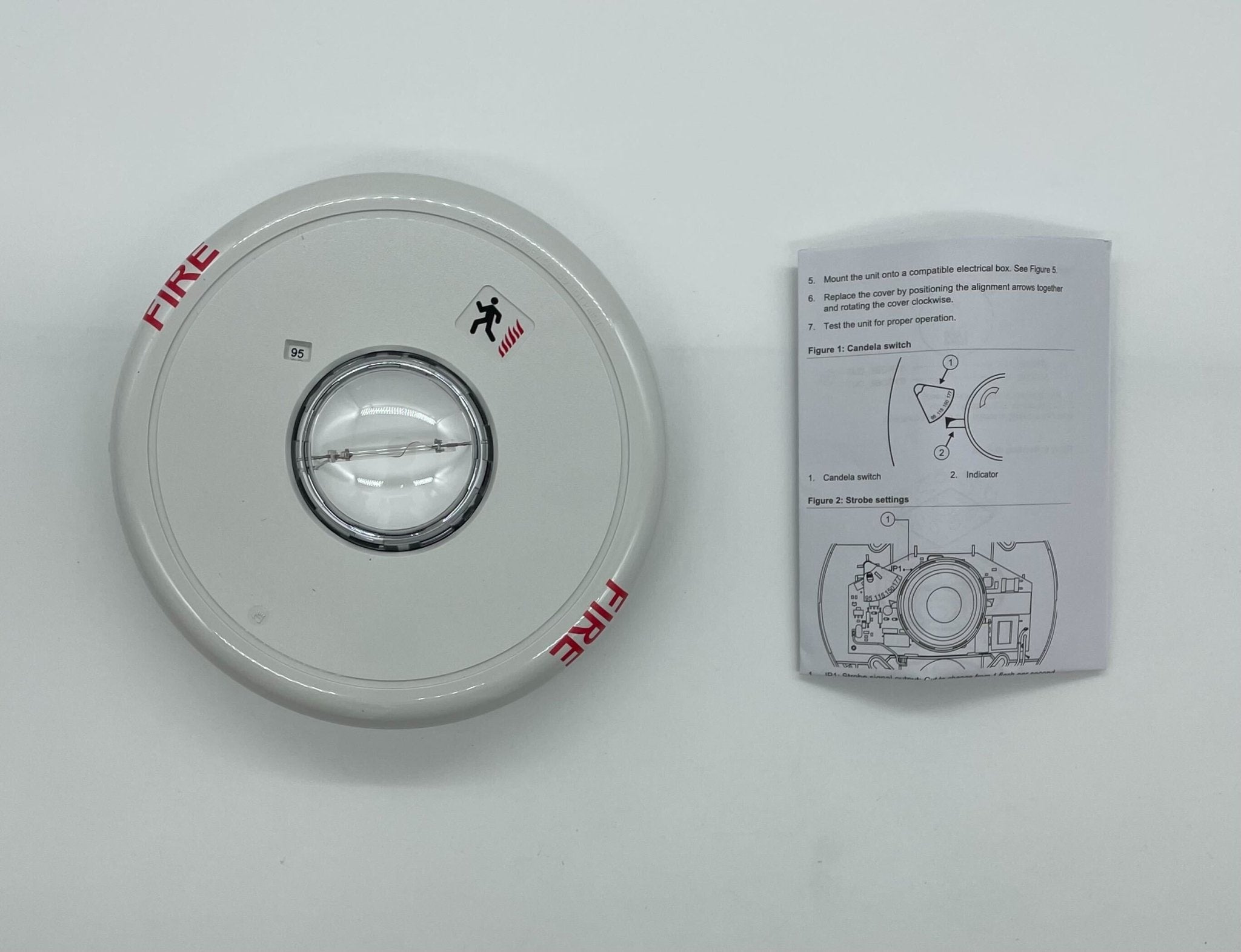 Edwards GCF-VMH Genesis ceiling strobe light mounted on ceiling for emergency signaling and visual alerting.