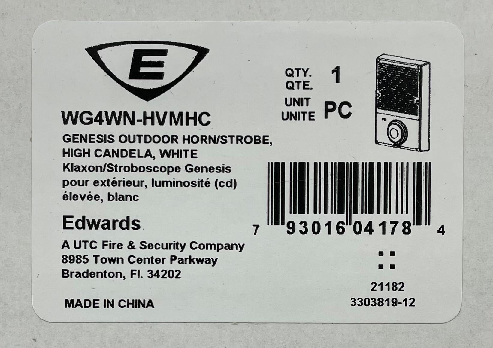 Edwards WG4WN-HVMHC - The Fire Alarm Supplier