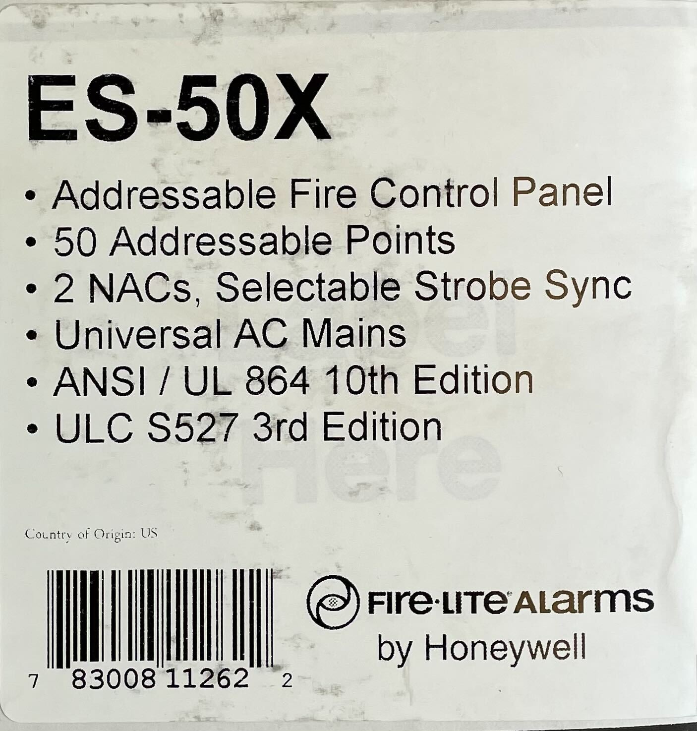 Fire-Lite ES-50X Addressable Fire Alarm Control Panel 50-Point
