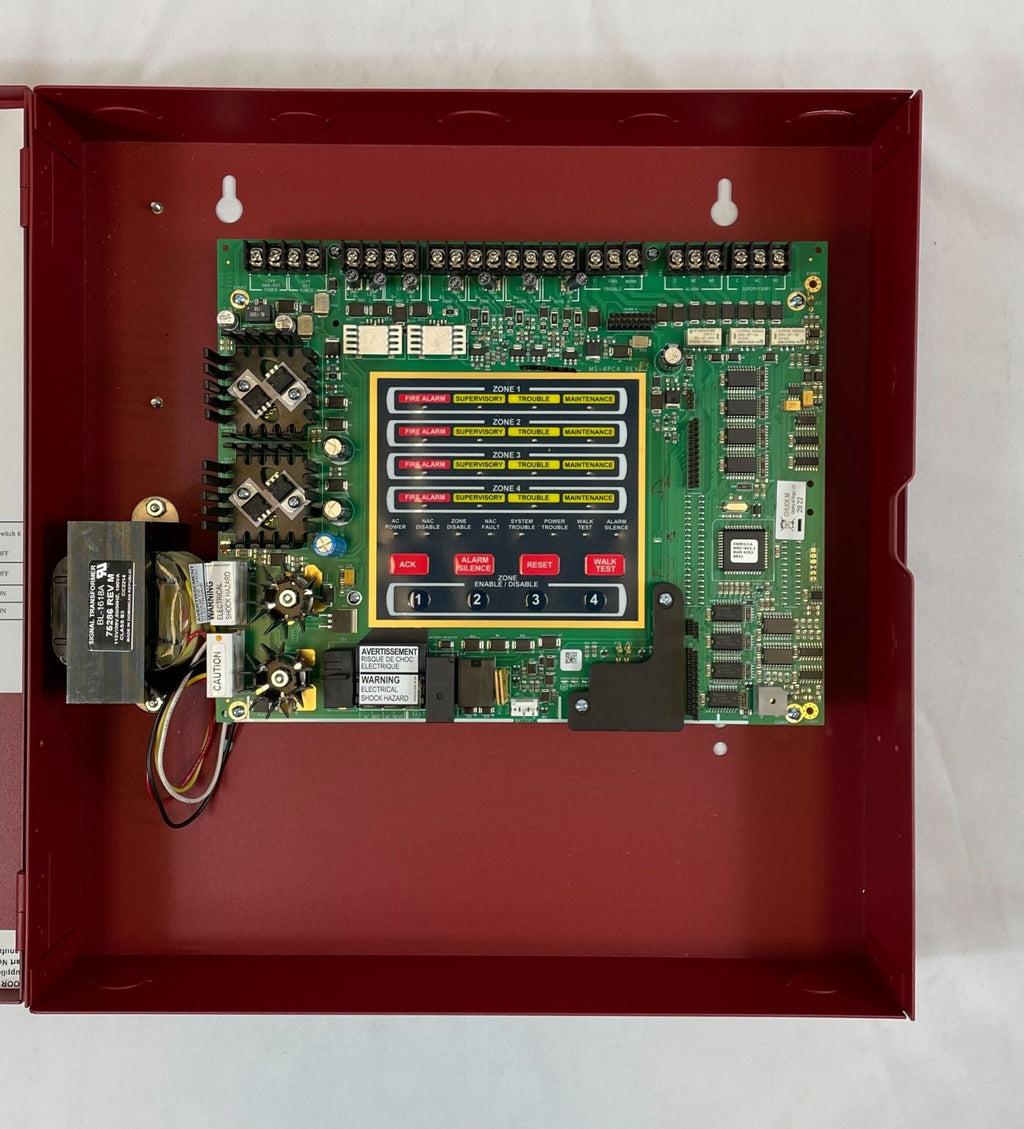 Firelite Panel Fire-Lite MS-4 Fire Alarm Control Panel 4-Zone - The Fire Alarm Supplier