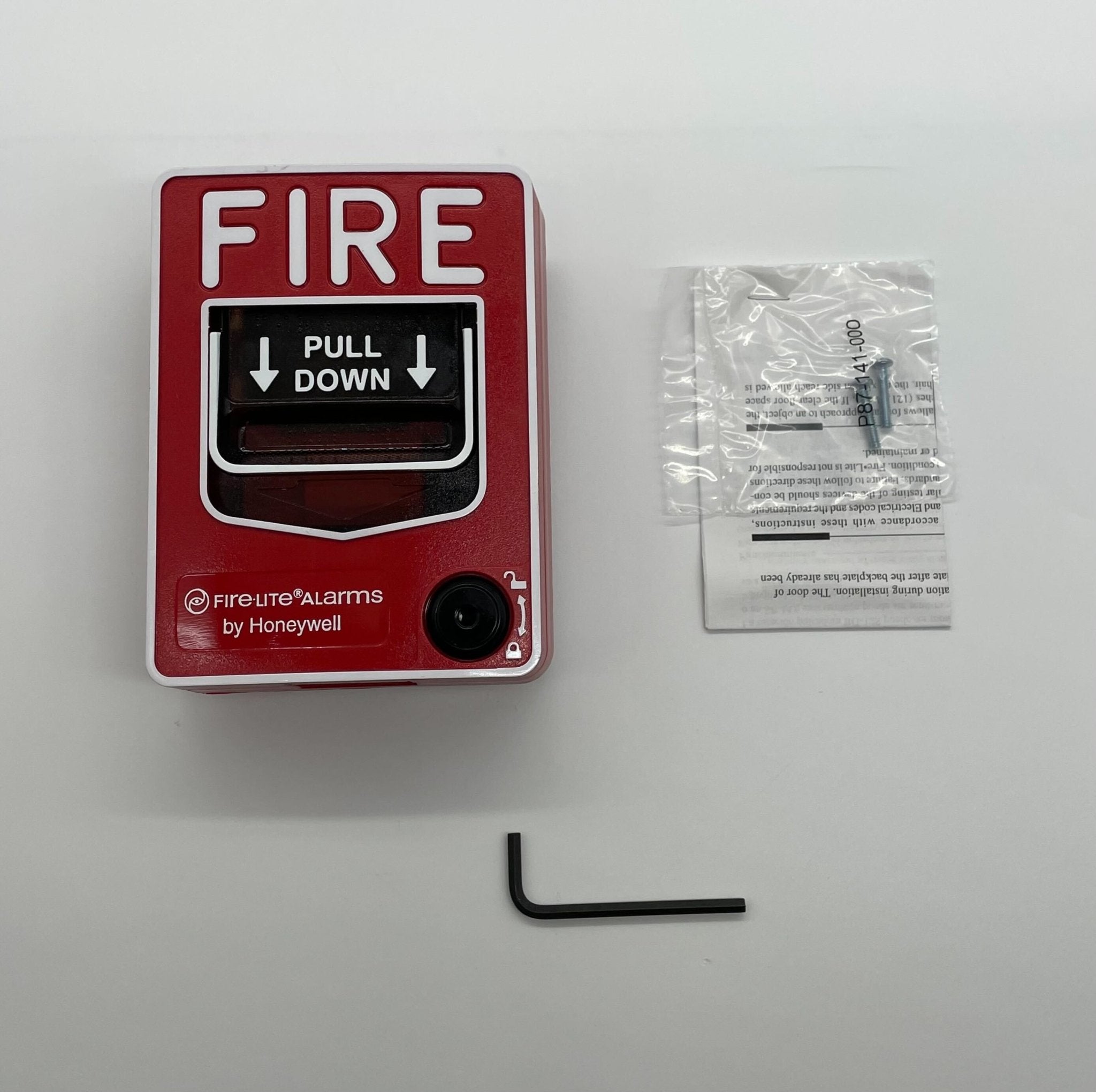 Firelite BG-12S Single-Action Pull Station with Pigtail Connections - The Fire Alarm Supplier