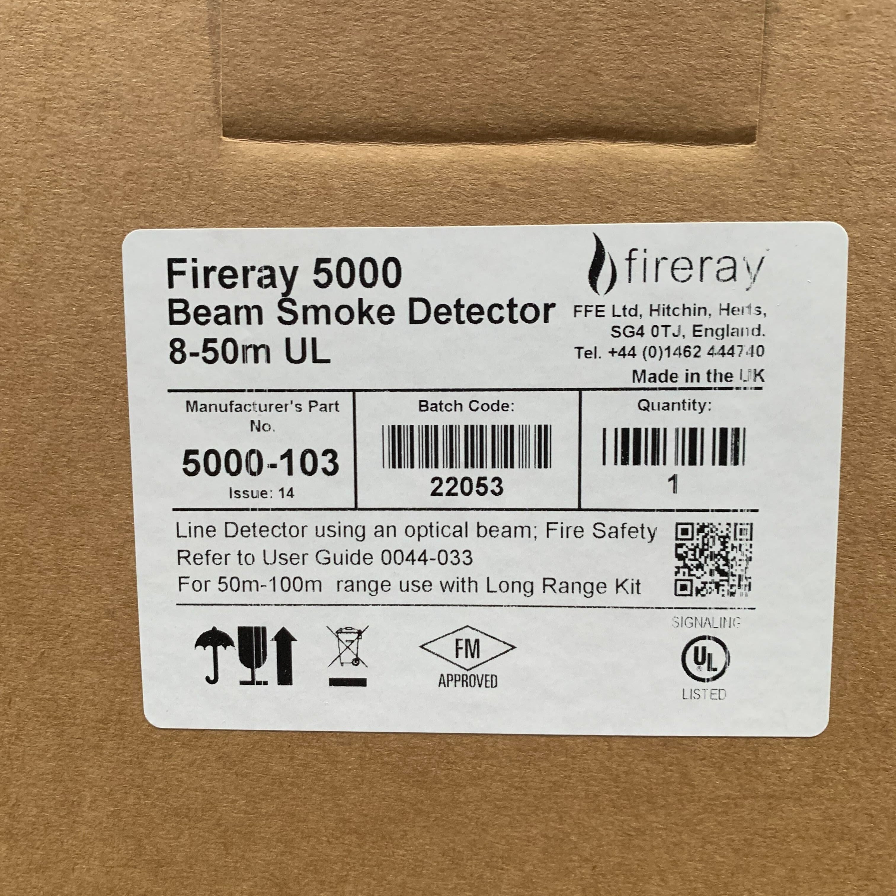 Fireray 5000-103 Reflective Auto Align Infrared Beam Smoke Detector - The Fire Alarm Supplier