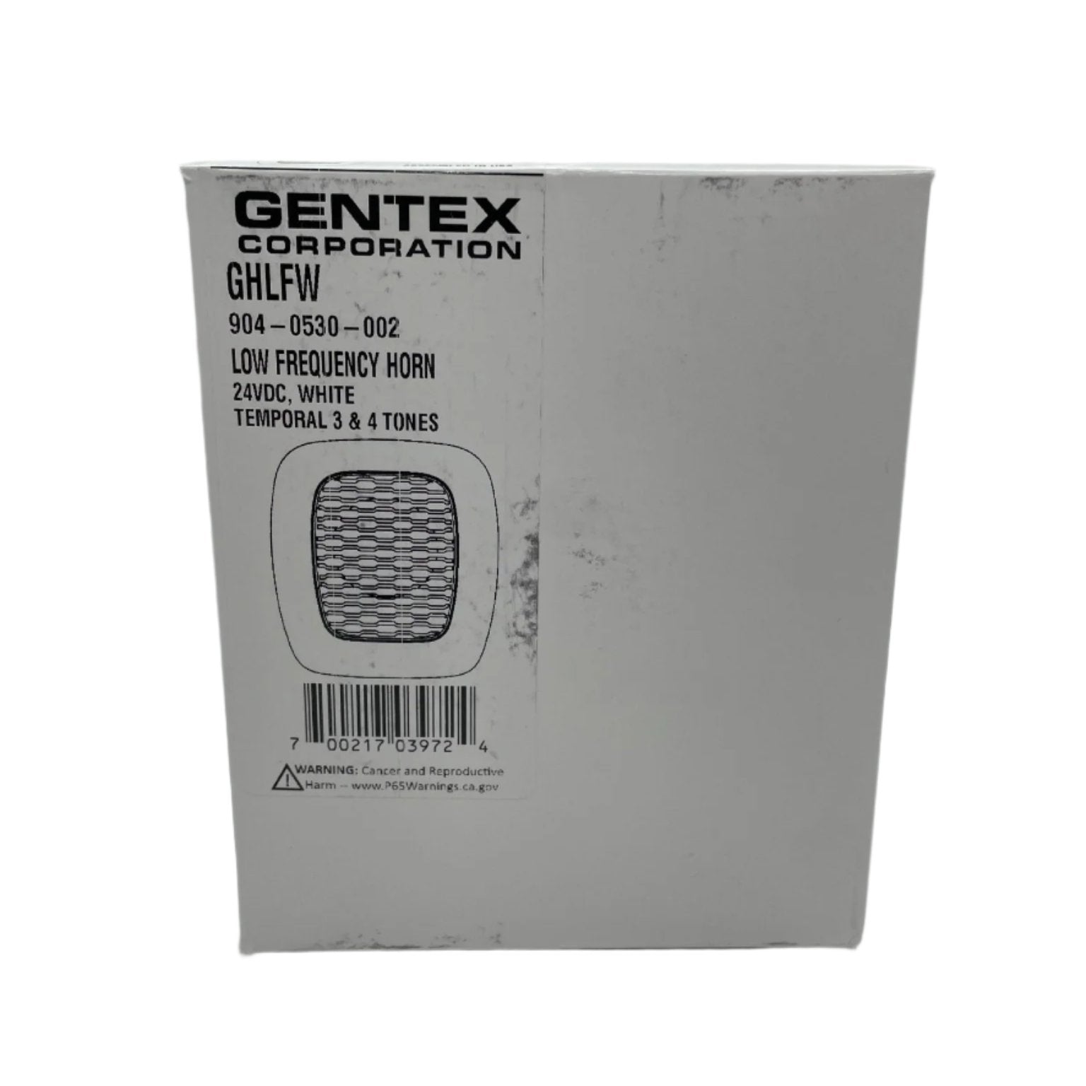 Gentex GHLFW Low Frequency Horn, 24VDC 520Hz Square Wave Audible, White - The Fire Alarm Supplier