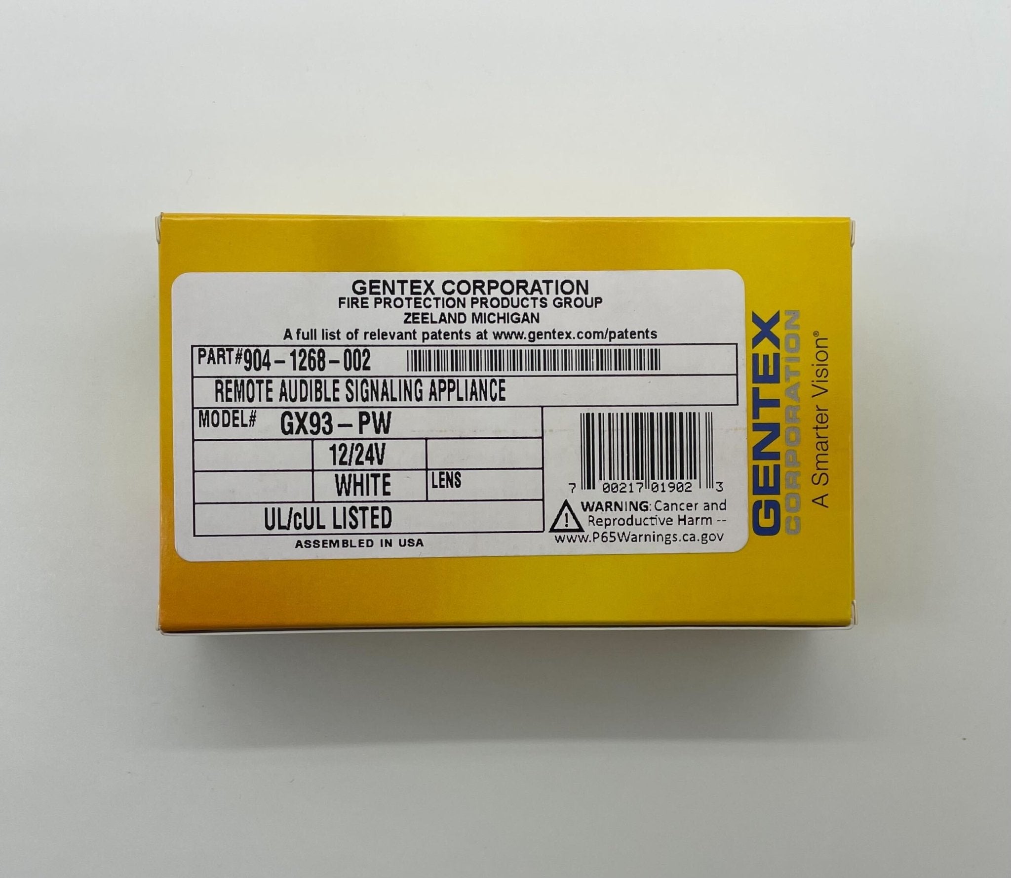 Gentex GX93-PW - The Fire Alarm Supplier