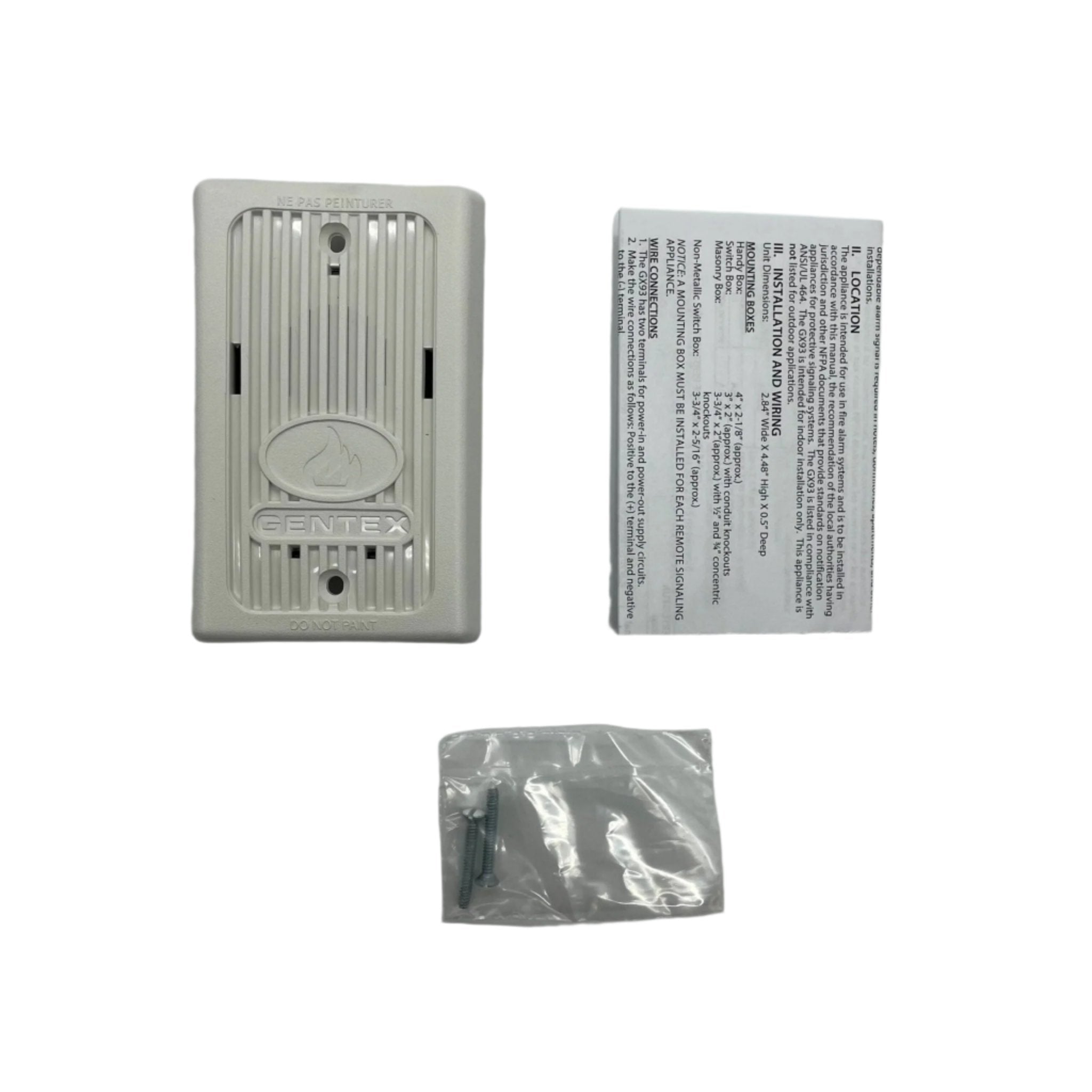 Gentex GX93-W - The Fire Alarm Supplier