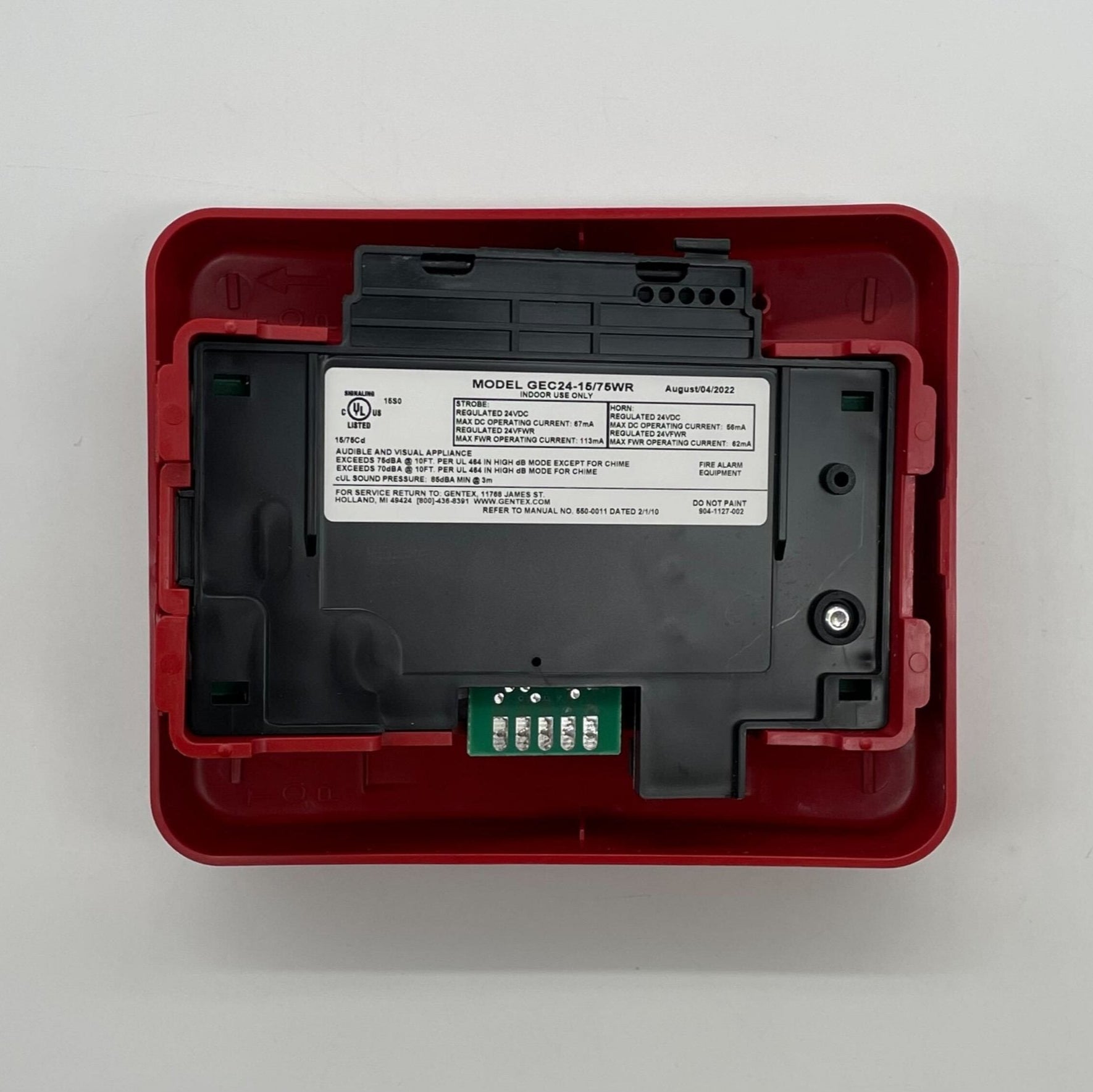 Gentex GEC24-1575WR (904-1127-002) Horn Strobe - The Fire Alarm