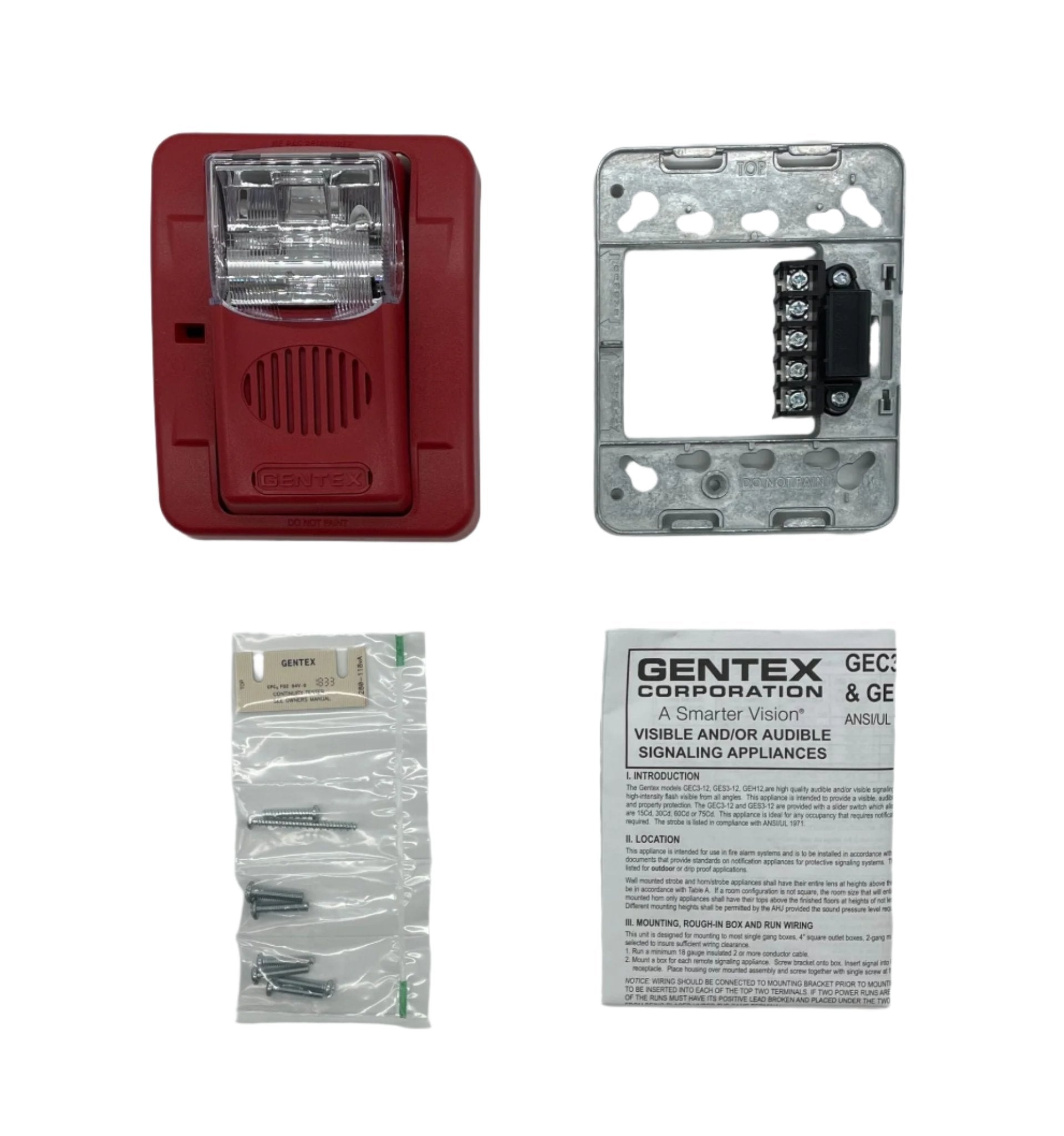 Gentex GEC3-12PWR (904-1232-002) Horn Strobe - The Fire Alarm Supplier