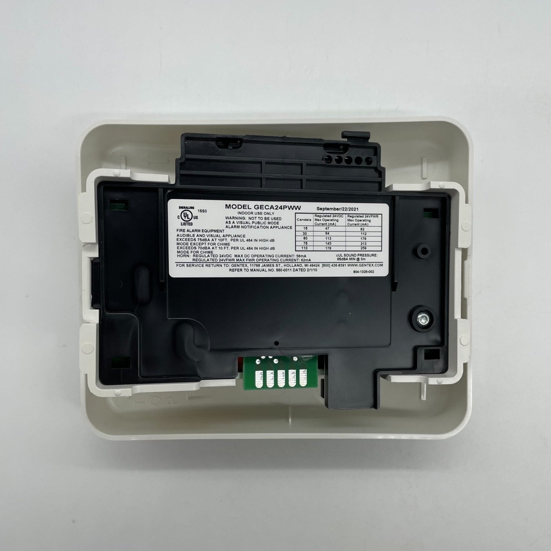 Gentex GECA24PWW (904-1328-002) Horn Strobe - The Fire Alarm Supplier