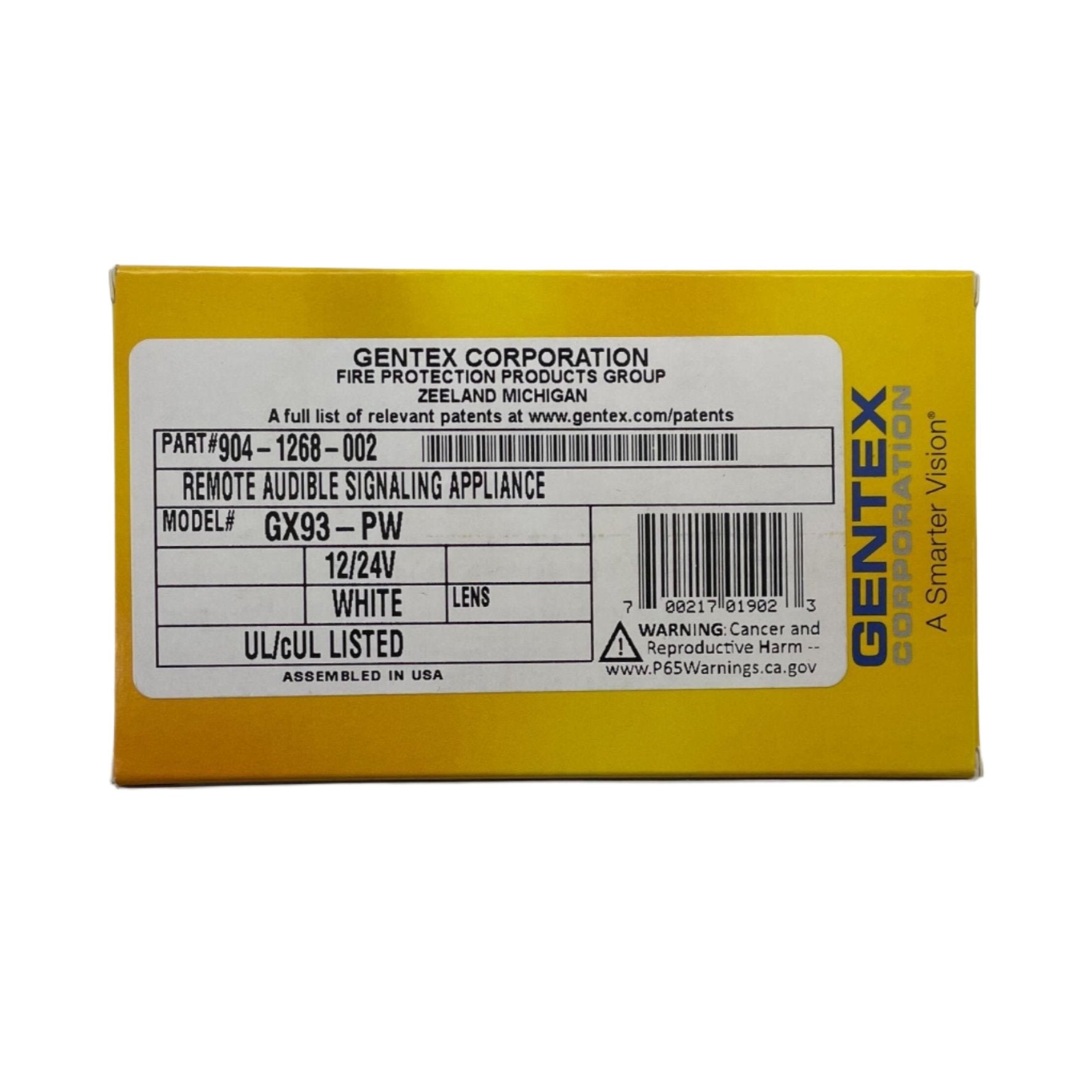 Gentex GX93-PW (904-1268-002) Mini-Horn - The Fire Alarm Supplier