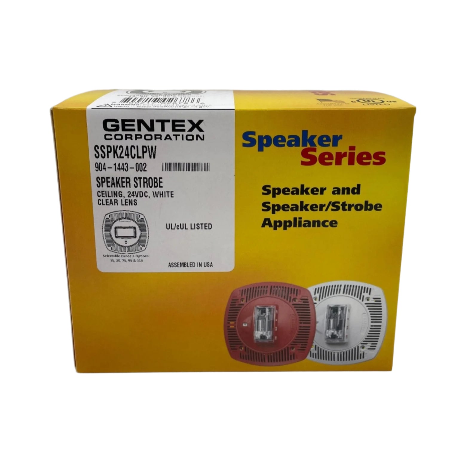 Gentex SSPK24CLPW (904-1443-002) Speaker Strobe - The Fire Alarm