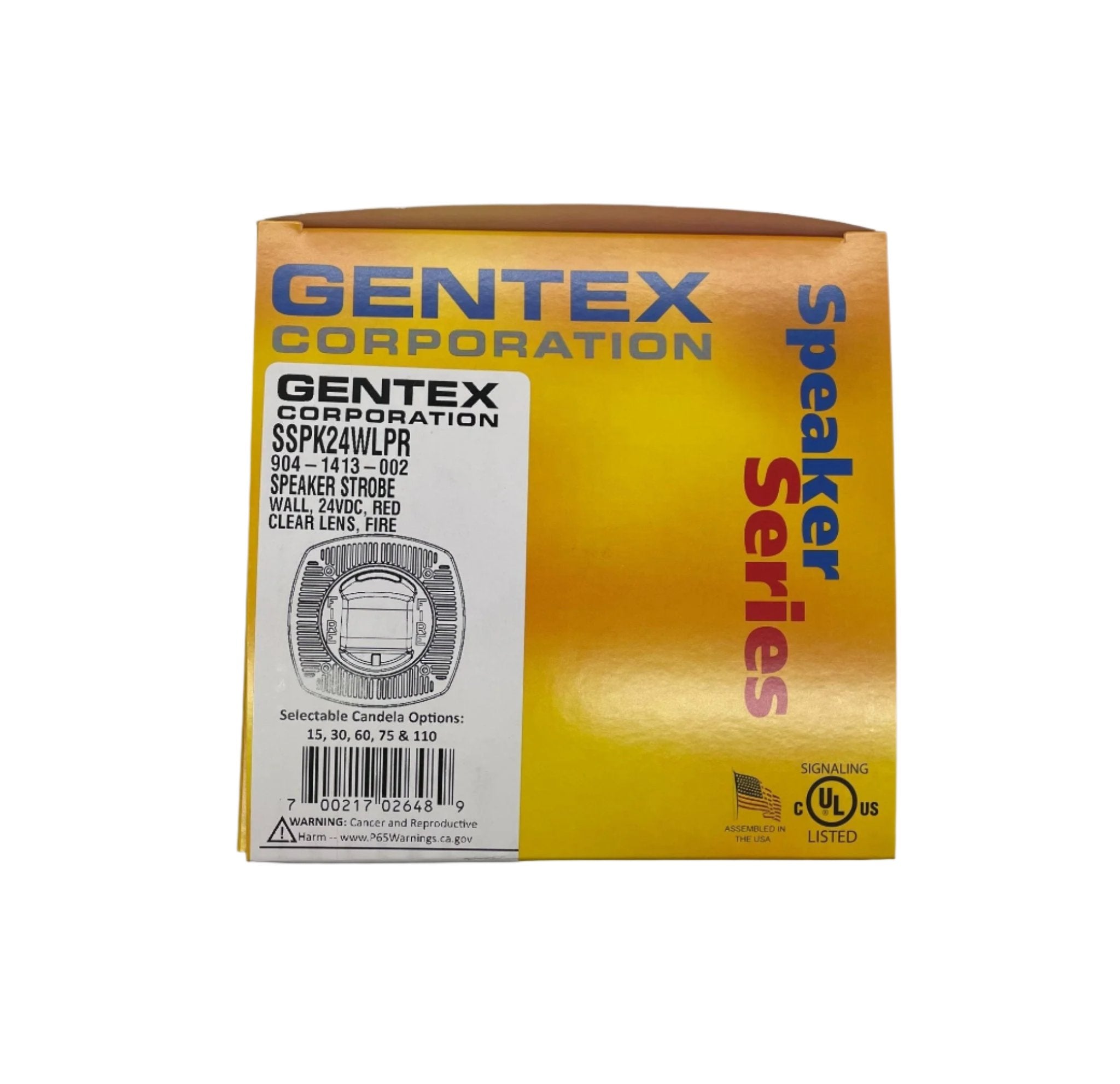 Gentex SSPK24WLPR (904-1413-002) Speaker Strobe - The Fire Alarm