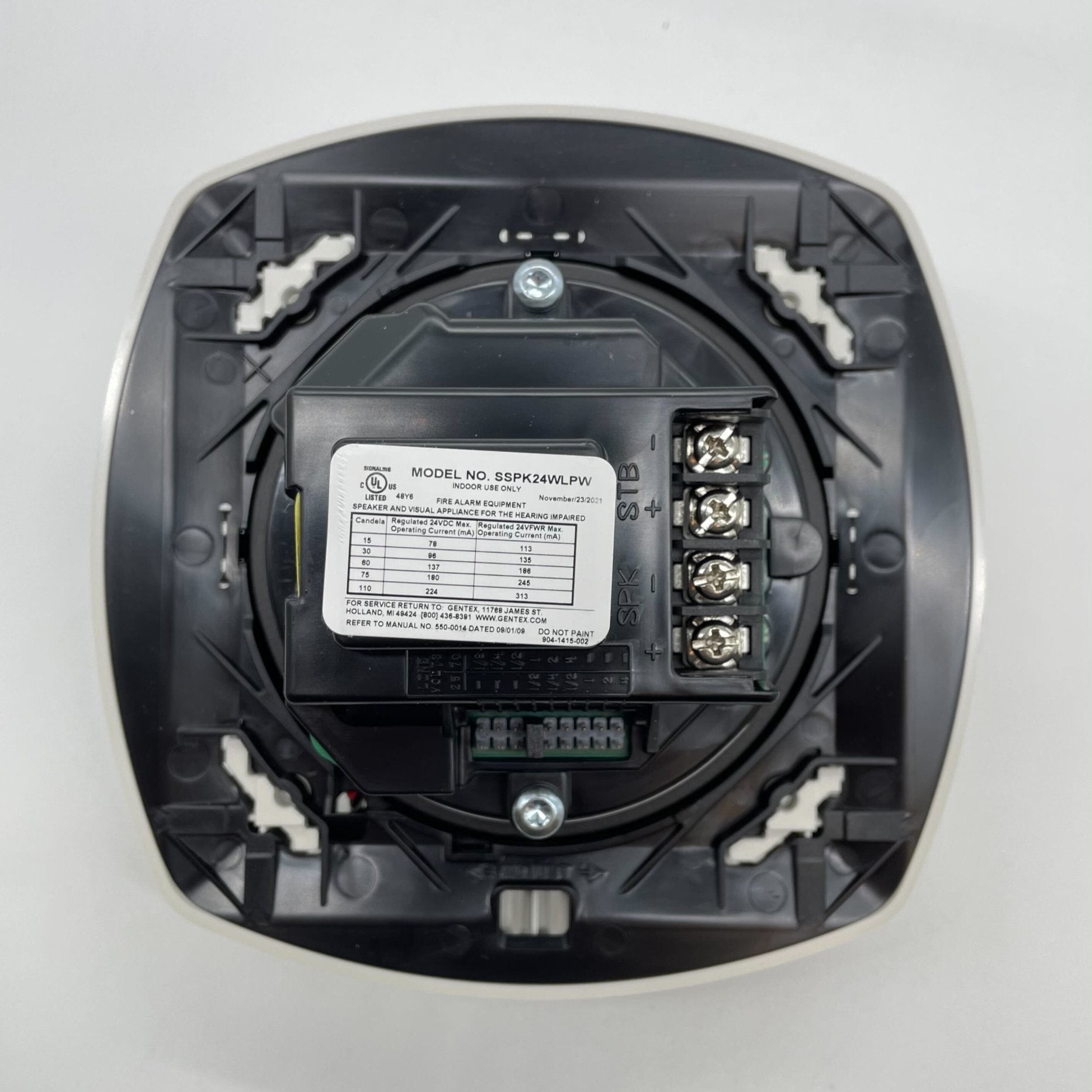 Gentex SSPK24WLPW (904-1415-002) Speaker Strobe - The Fire Alarm