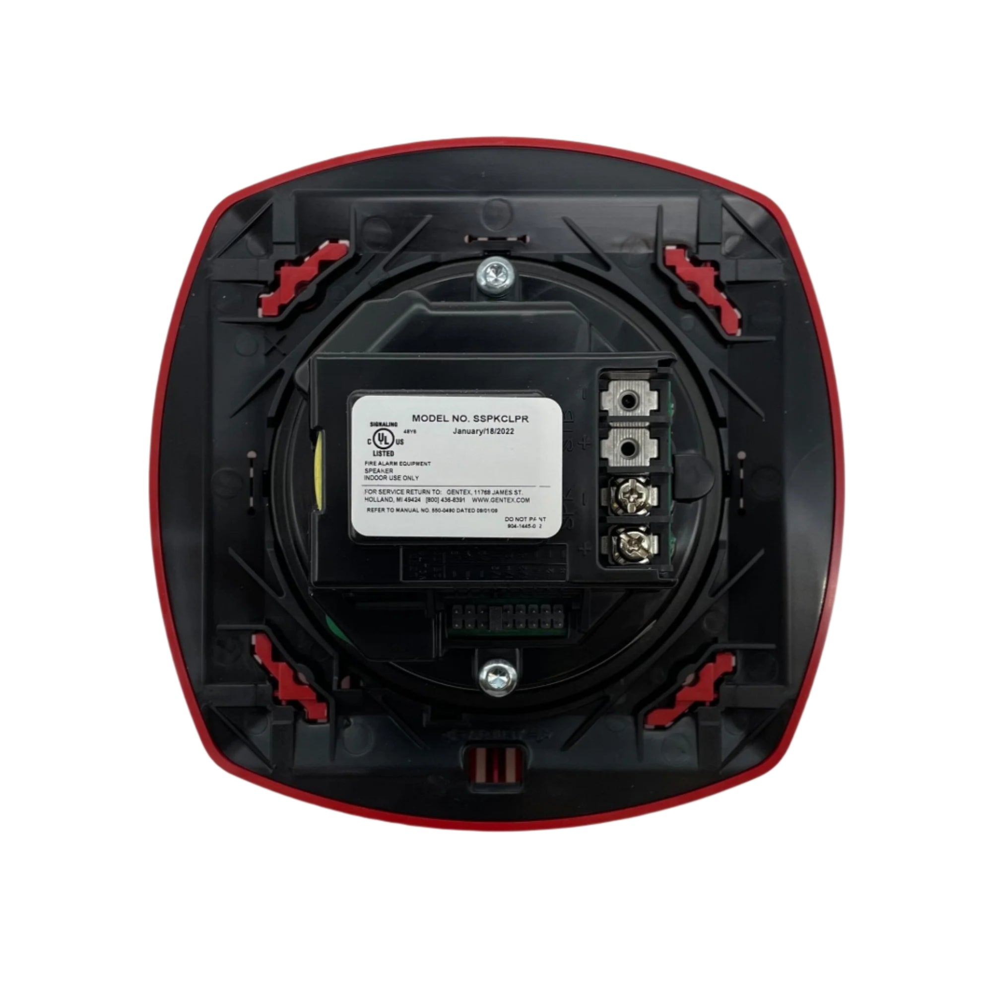 Gentex SSPKCLPR speaker only, car audio speaker in black with mounting details, designed for vehicle sound system.