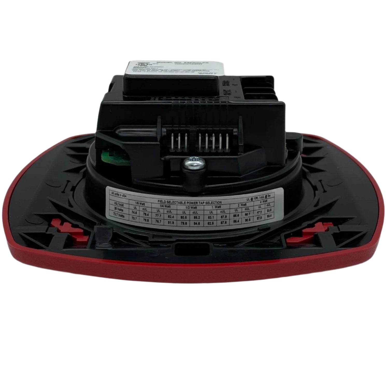 Gentex SSPKCLPR speaker in black with silver accents, designed for vehicle audio systems, shown from the front angle.