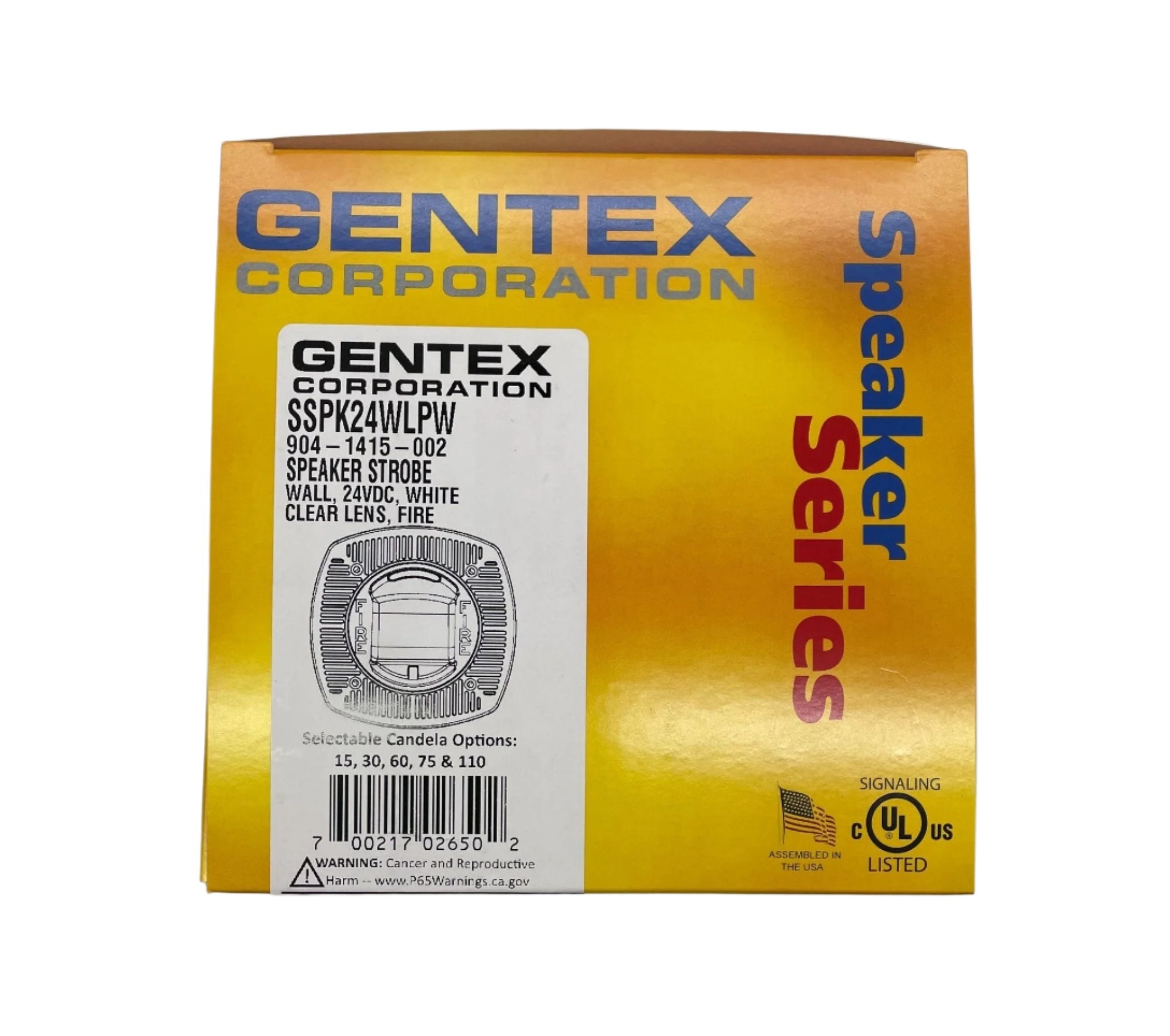 Gentex SSPK24WLPW (904-1415-002) Speaker Strobe