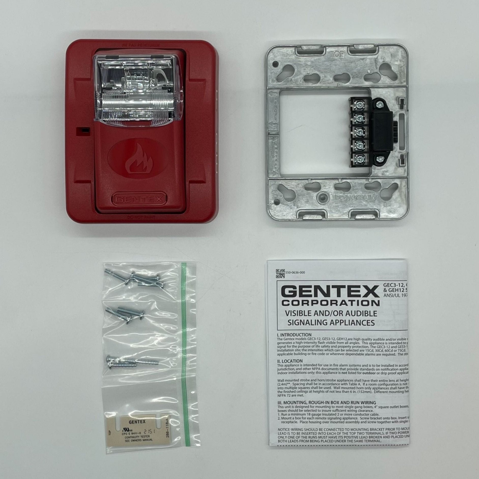 Gentex GES3-12WR (904-1235-002) Strobe Only - The Fire Alarm Supplier