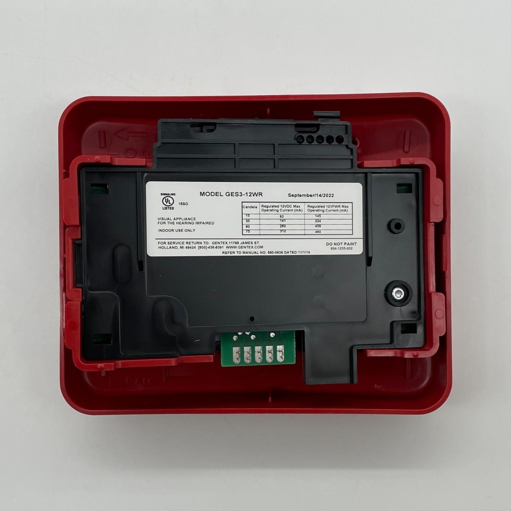 Gentex GES3-12WR (904-1235-002) Strobe Only - The Fire Alarm Supplier